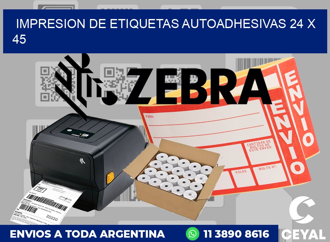 impresion de etiquetas autoadhesivas 24 x 45