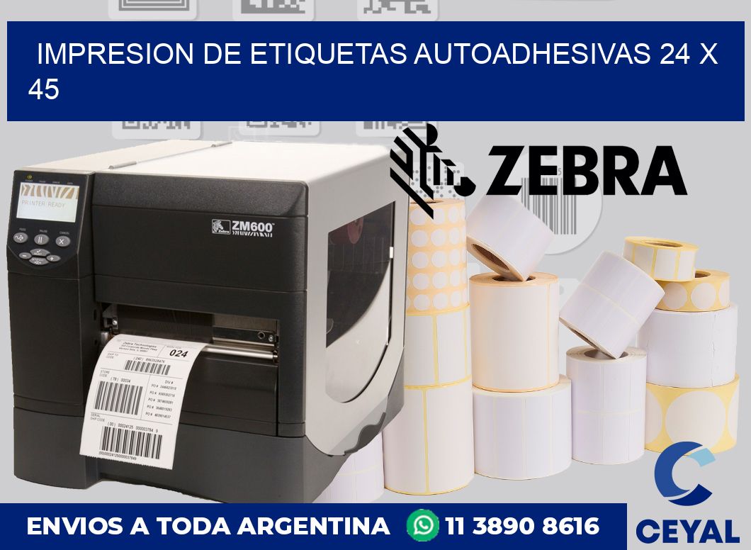 impresion de etiquetas autoadhesivas 24 x 45