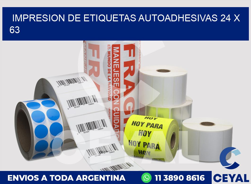 impresion de etiquetas autoadhesivas 24 x 63