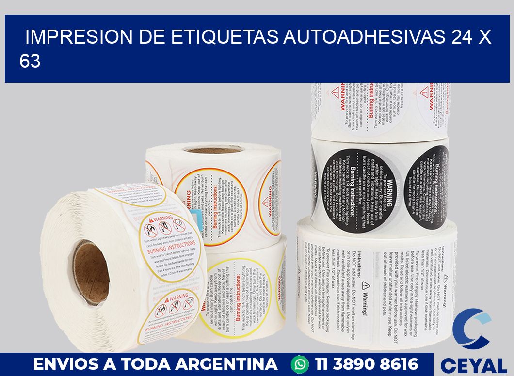 impresion de etiquetas autoadhesivas 24 x 63