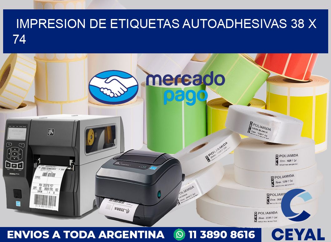 impresion de etiquetas autoadhesivas 38 x 74