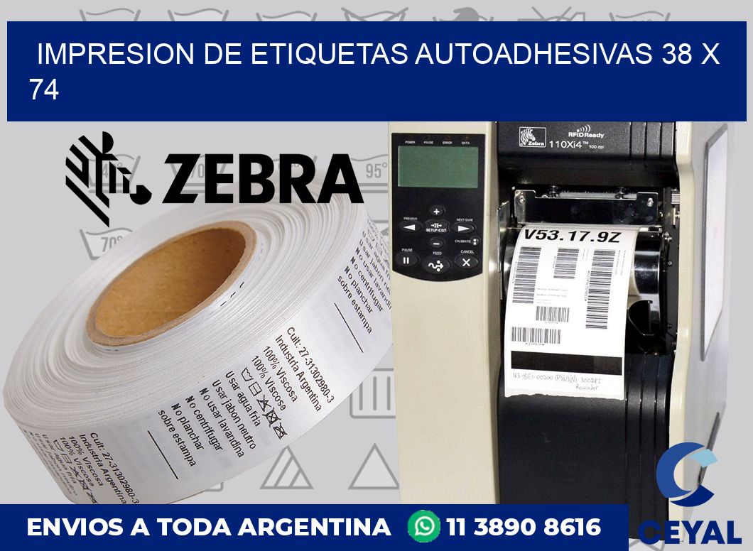 impresion de etiquetas autoadhesivas 38 x 74