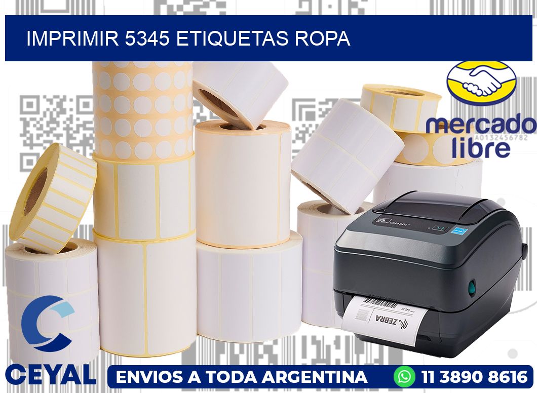 imprimir 5345 etiquetas ropa