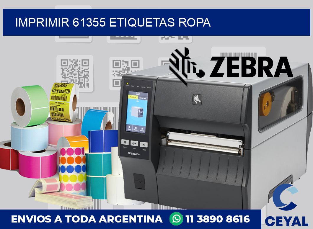 imprimir 61355 etiquetas ropa