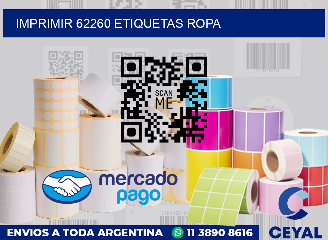 imprimir 62260 etiquetas ropa
