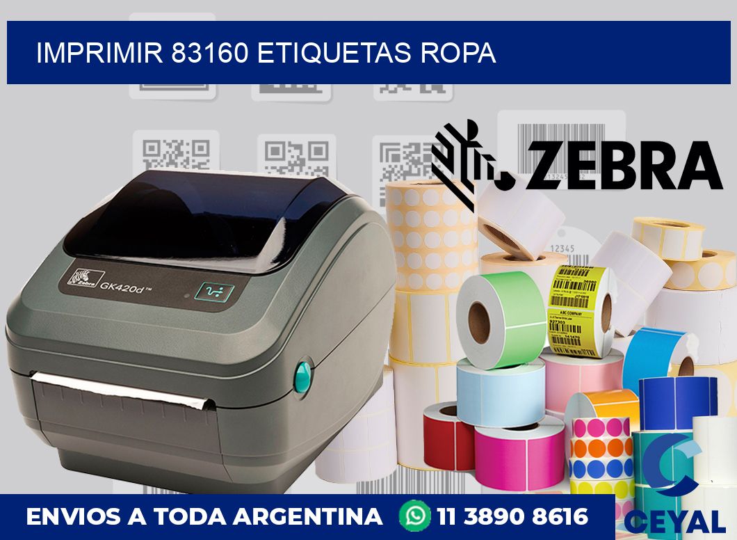 imprimir 83160 etiquetas ropa