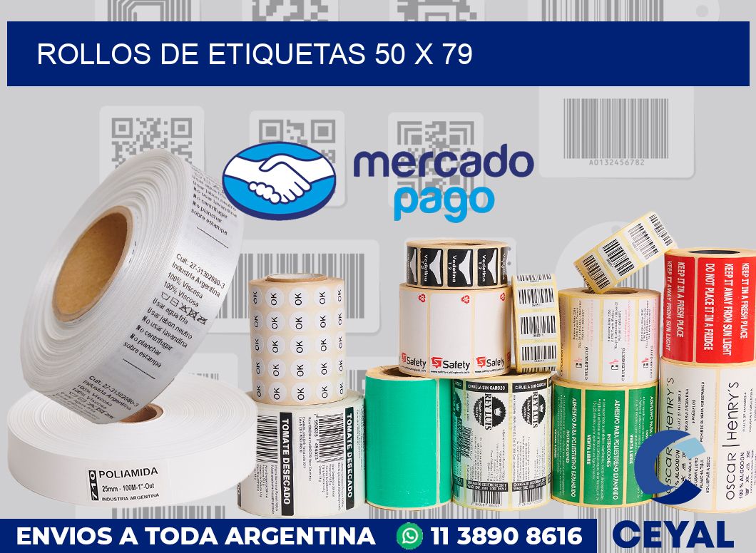 rollos de etiquetas 50 x 79