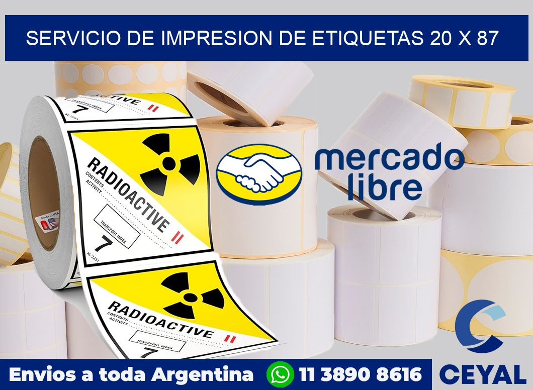 servicio de impresion de etiquetas 20 x 87