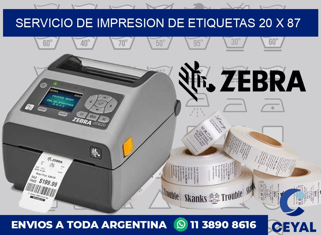 servicio de impresion de etiquetas 20 x 87