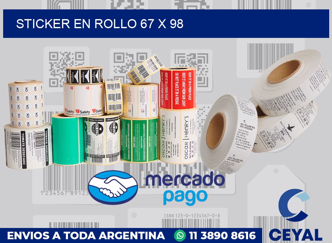 sticker en rollo 67 x 98
