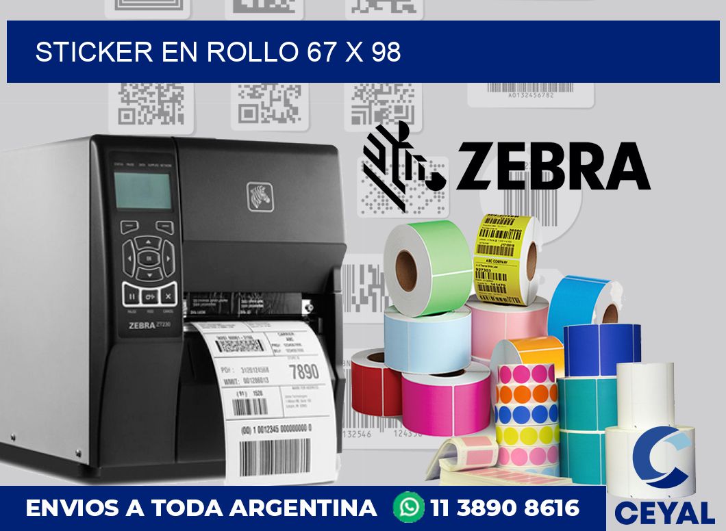 sticker en rollo 67 x 98