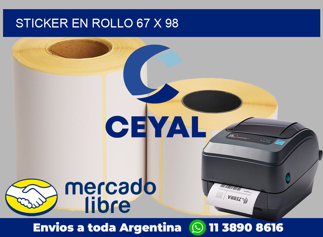 sticker en rollo 67 x 98