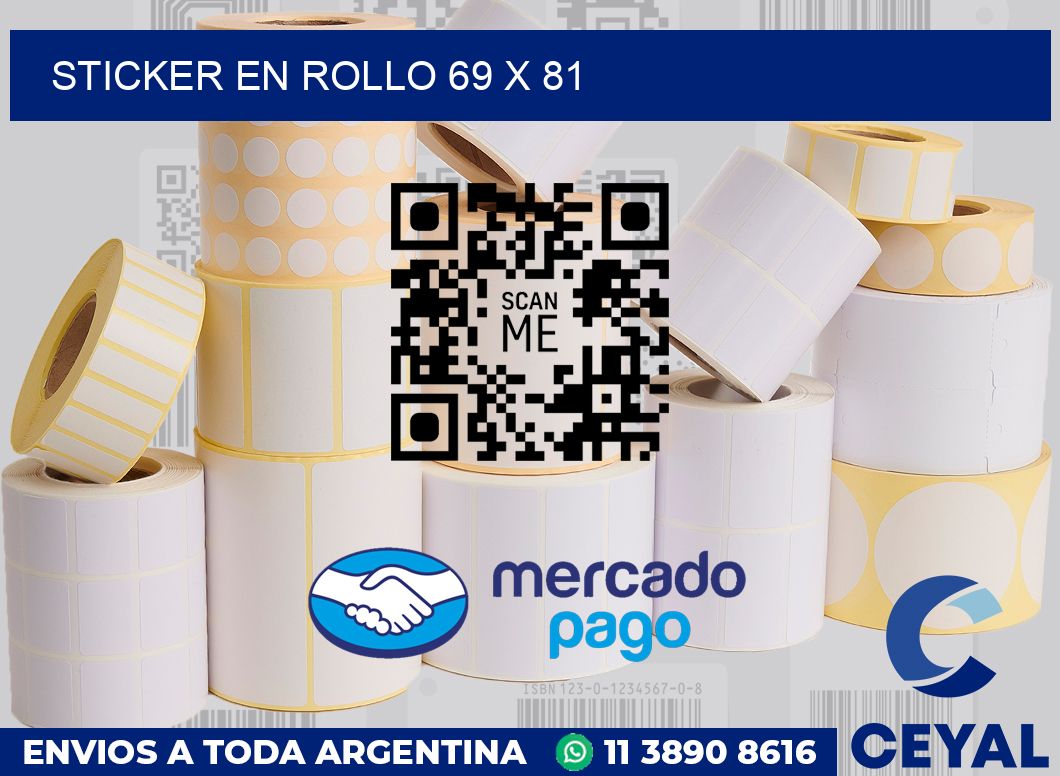 sticker en rollo 69 x 81