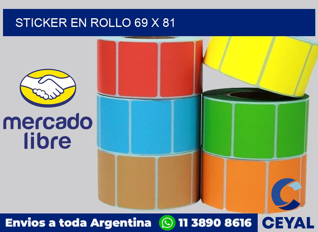 sticker en rollo 69 x 81