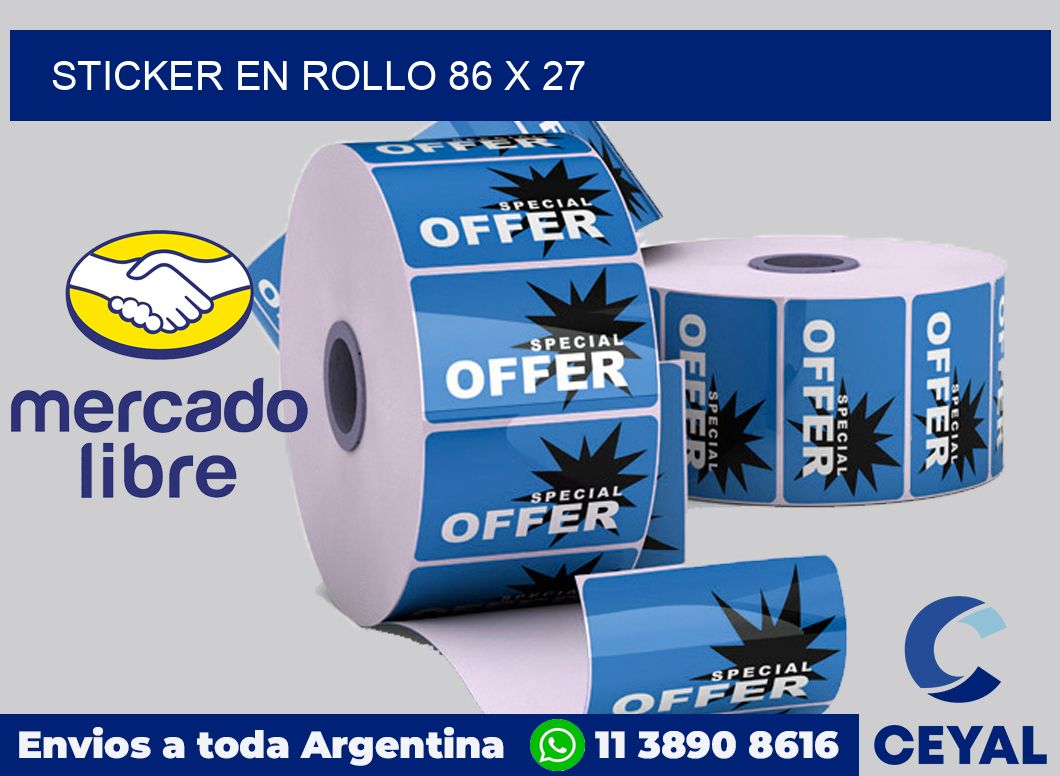 sticker en rollo 86 x 27