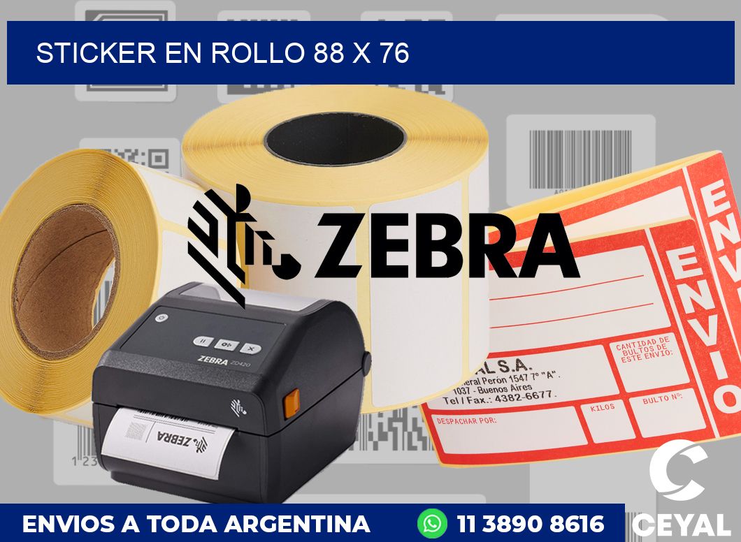 sticker en rollo 88 x 76