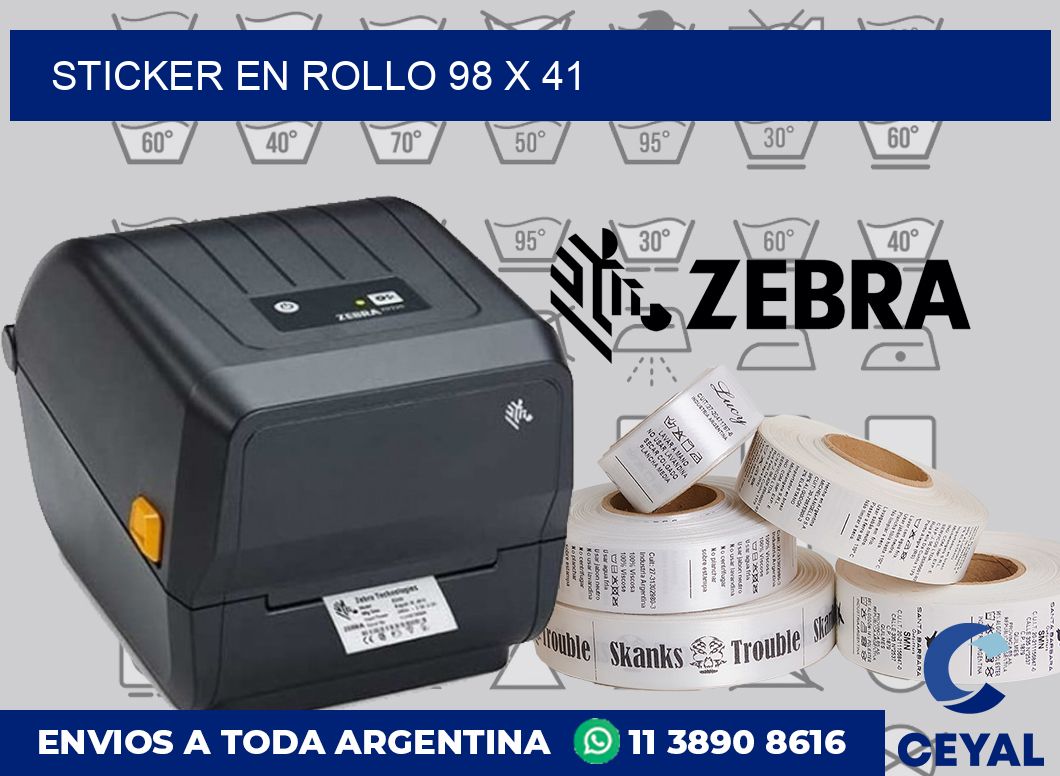 sticker en rollo 98 x 41