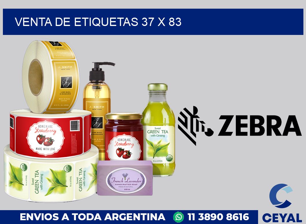 venta de etiquetas 37 x 83