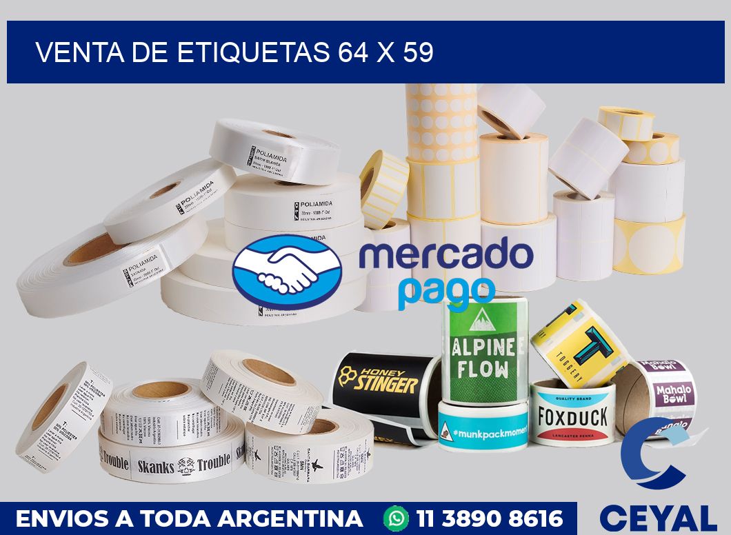 venta de etiquetas 64 x 59