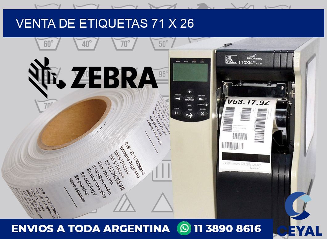 venta de etiquetas 71 x 26