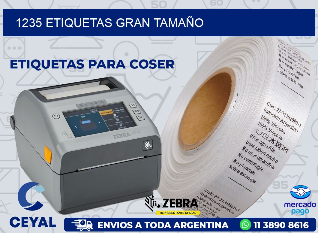 1235 ETIQUETAS GRAN TAMAÑO
