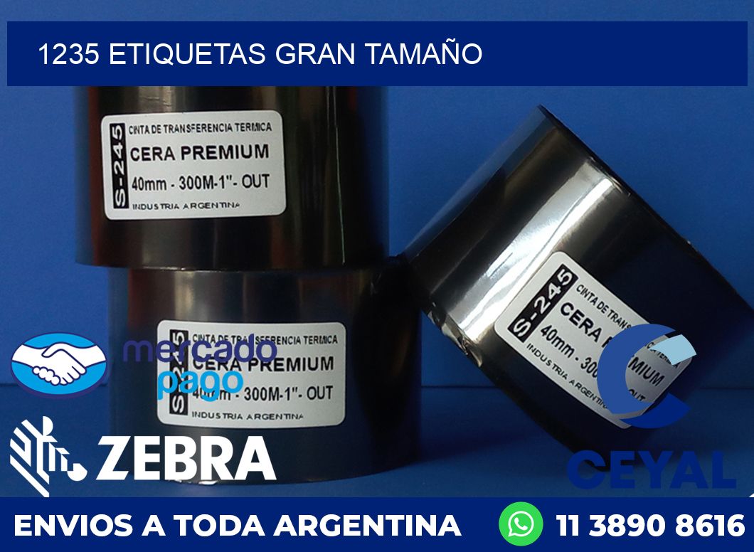 1235 ETIQUETAS GRAN TAMAÑO
