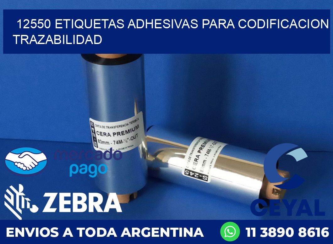 12550 ETIQUETAS ADHESIVAS PARA CODIFICACION TRAZABILIDAD