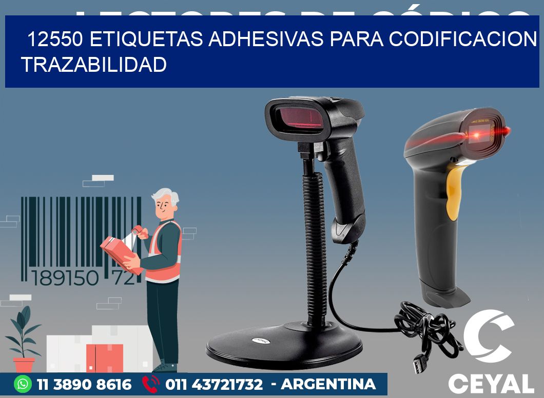 12550 ETIQUETAS ADHESIVAS PARA CODIFICACION TRAZABILIDAD