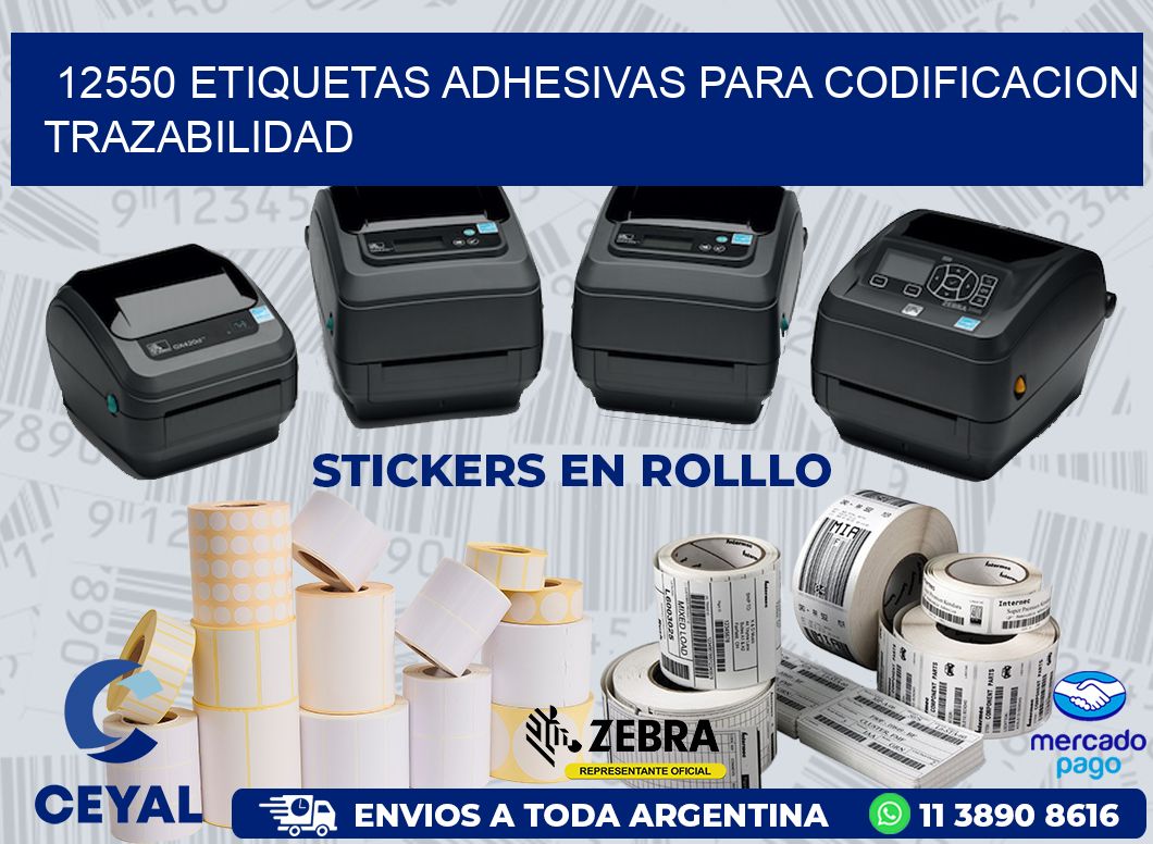 12550 ETIQUETAS ADHESIVAS PARA CODIFICACION TRAZABILIDAD