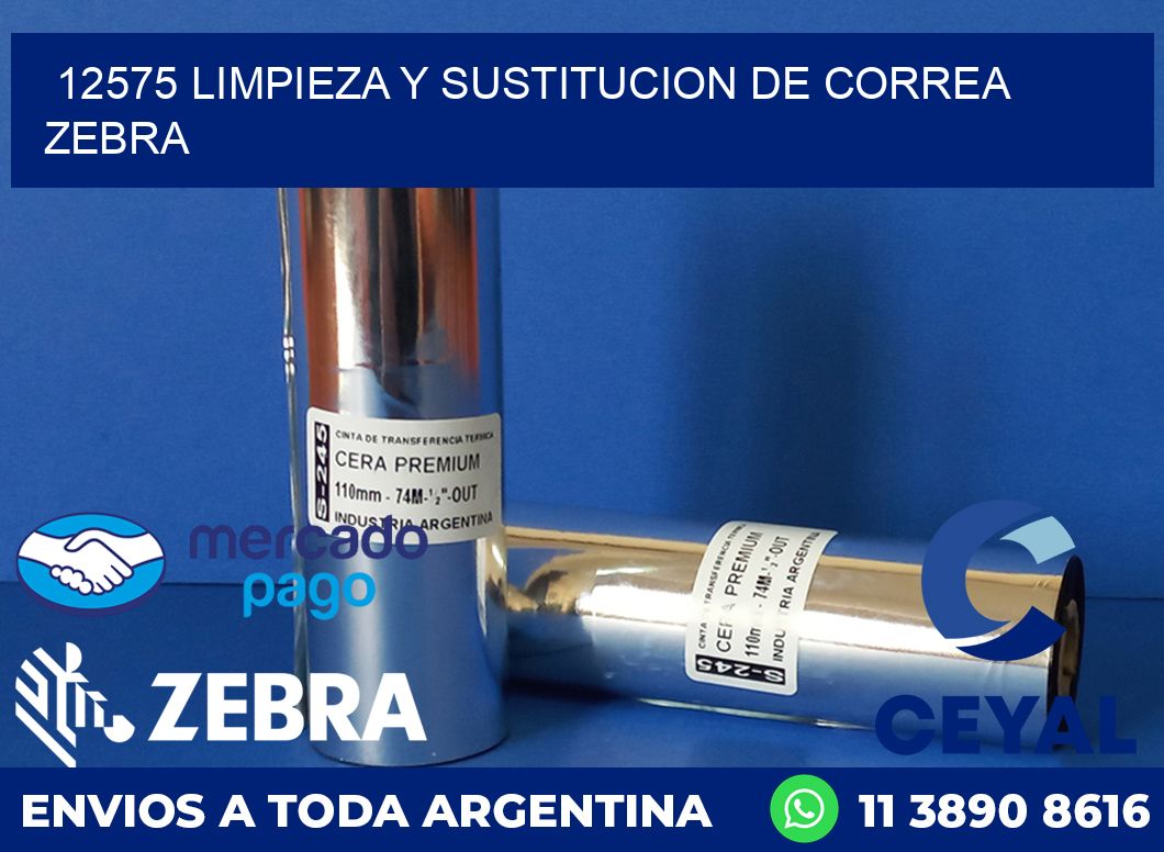 12575 LIMPIEZA Y SUSTITUCION DE CORREA ZEBRA
