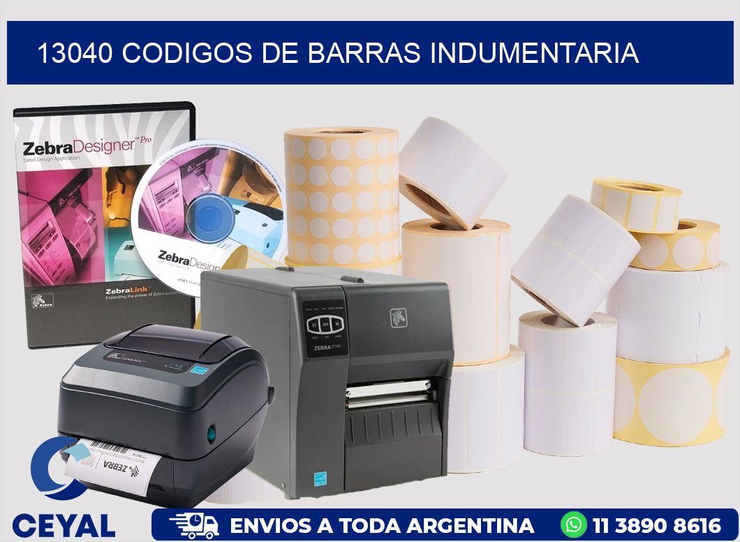 13040 CODIGOS DE BARRAS INDUMENTARIA