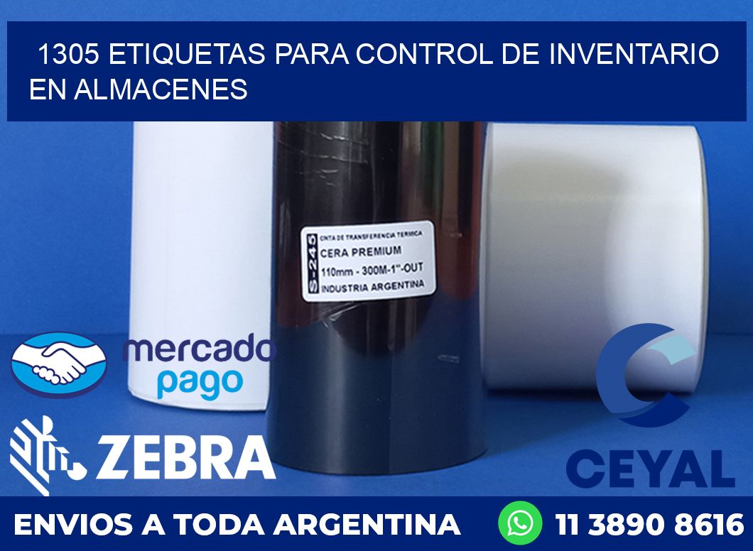 1305 ETIQUETAS PARA CONTROL DE INVENTARIO EN ALMACENES