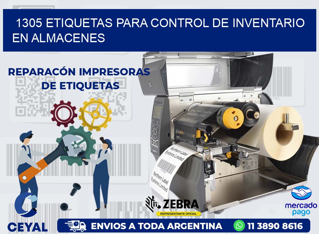 1305 ETIQUETAS PARA CONTROL DE INVENTARIO EN ALMACENES