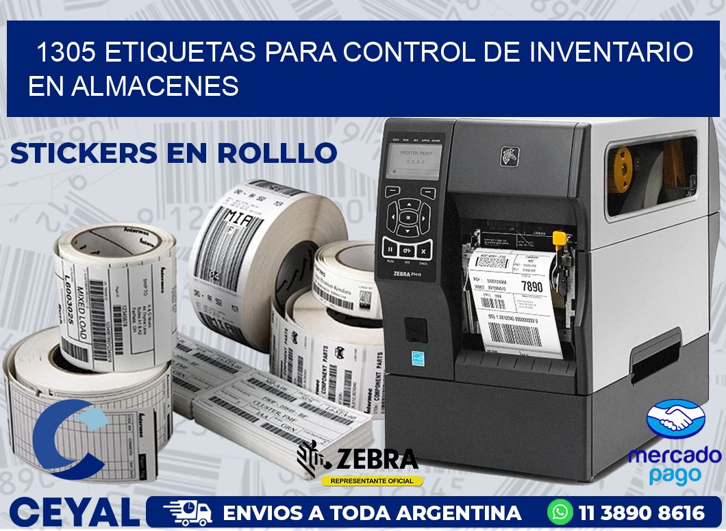 1305 ETIQUETAS PARA CONTROL DE INVENTARIO EN ALMACENES