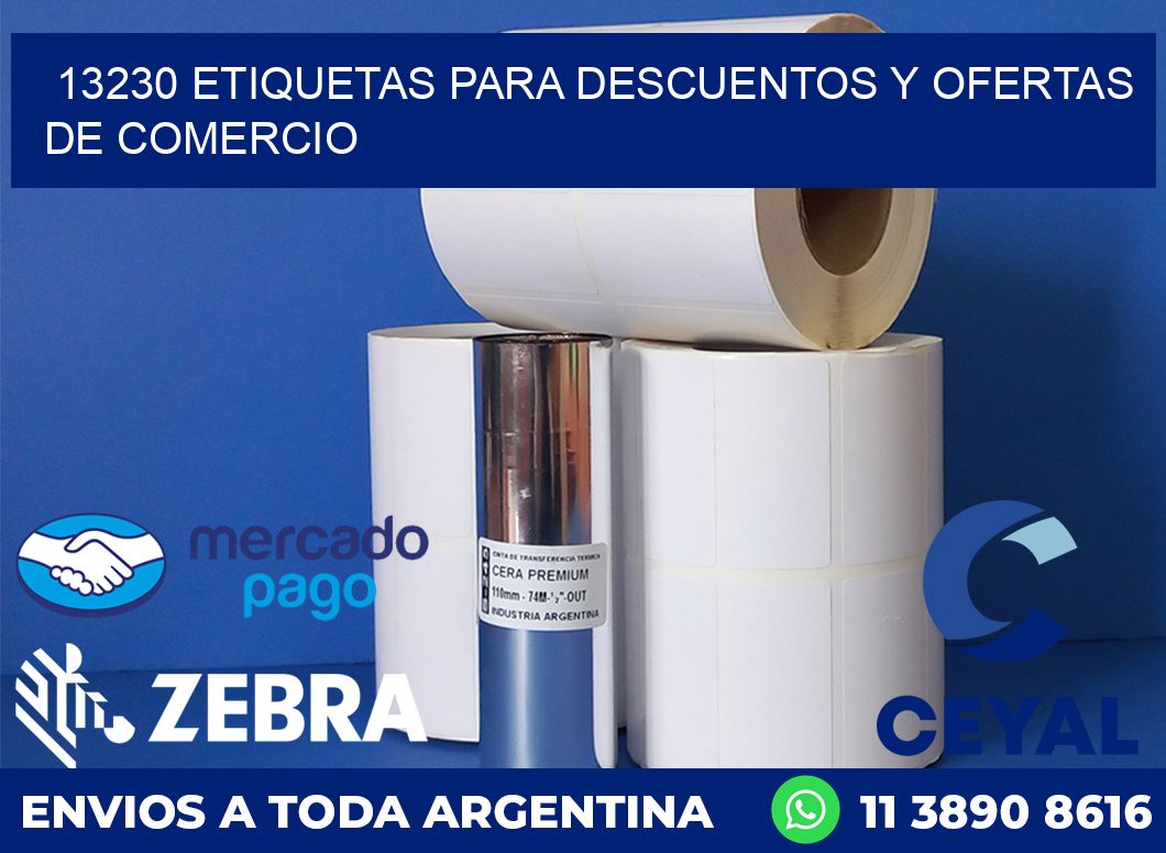 13230 ETIQUETAS PARA DESCUENTOS Y OFERTAS DE COMERCIO