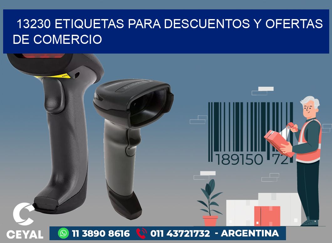 13230 ETIQUETAS PARA DESCUENTOS Y OFERTAS DE COMERCIO
