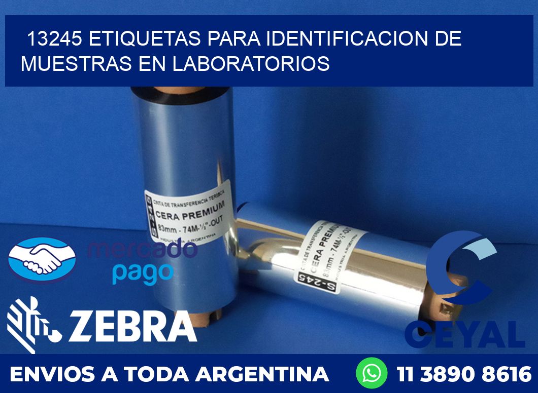 13245 ETIQUETAS PARA IDENTIFICACION DE MUESTRAS EN LABORATORIOS