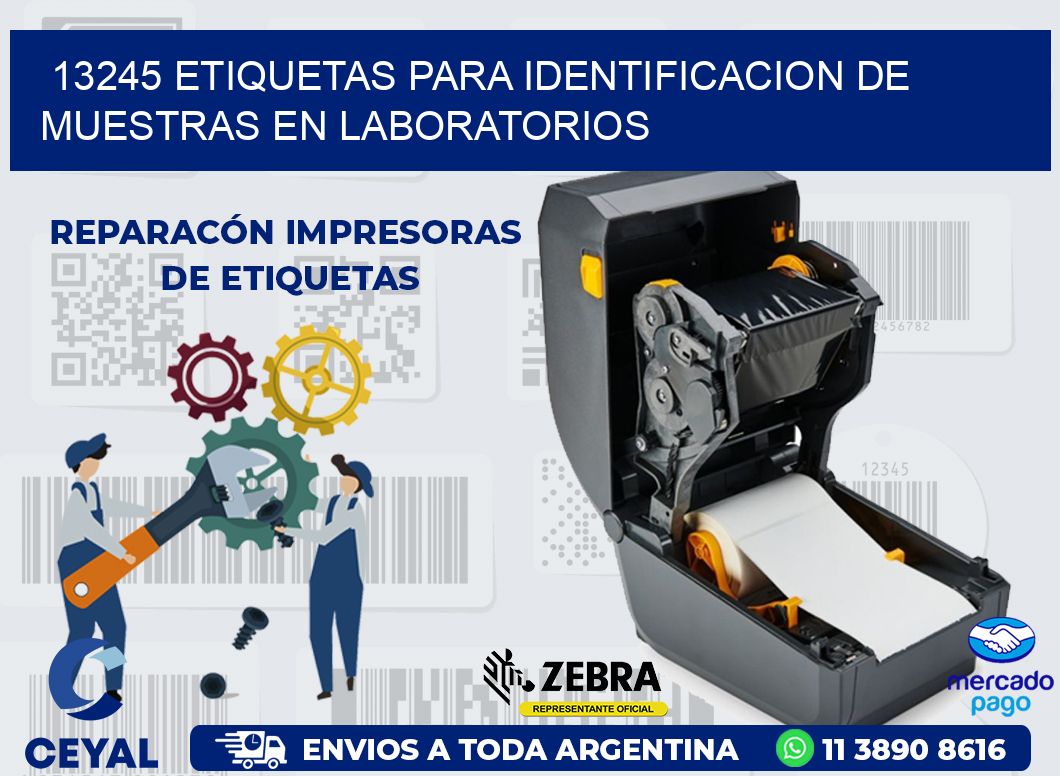 13245 ETIQUETAS PARA IDENTIFICACION DE MUESTRAS EN LABORATORIOS