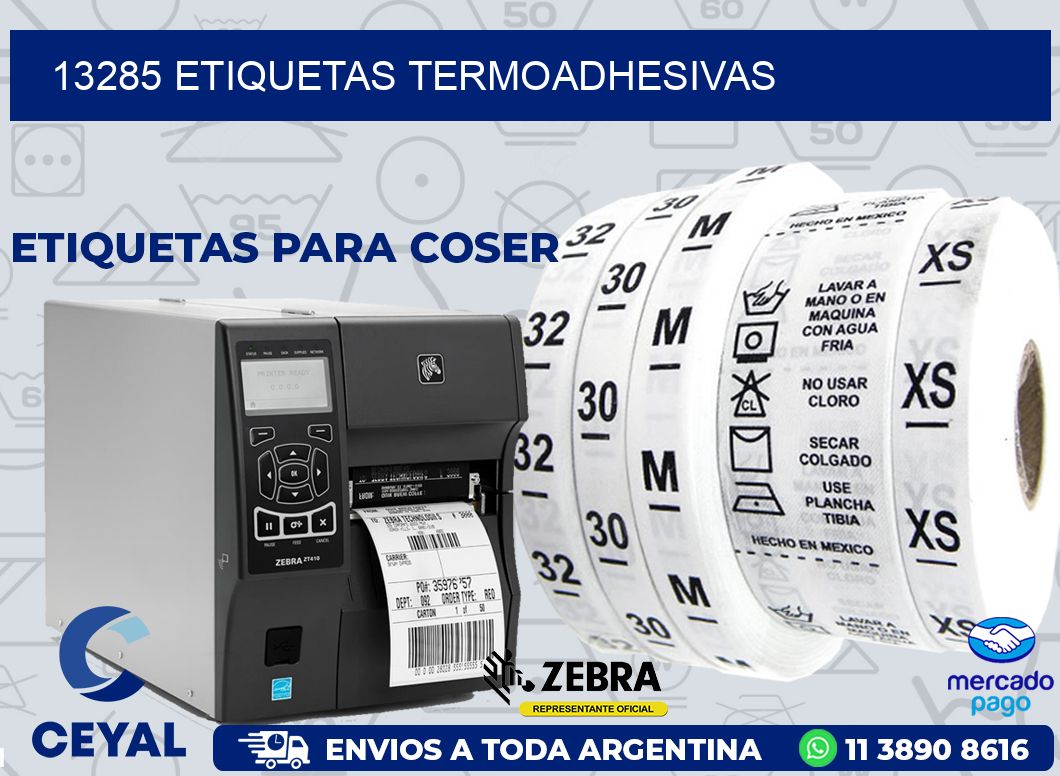 13285 ETIQUETAS TERMOADHESIVAS