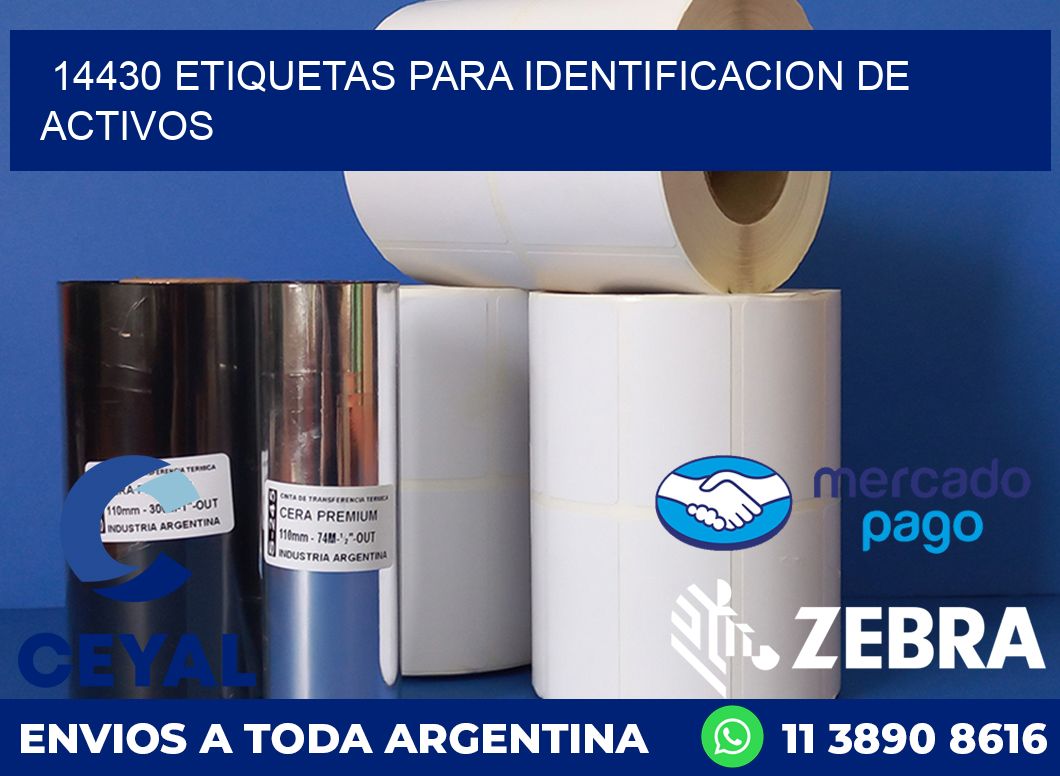 14430 ETIQUETAS PARA IDENTIFICACION DE ACTIVOS