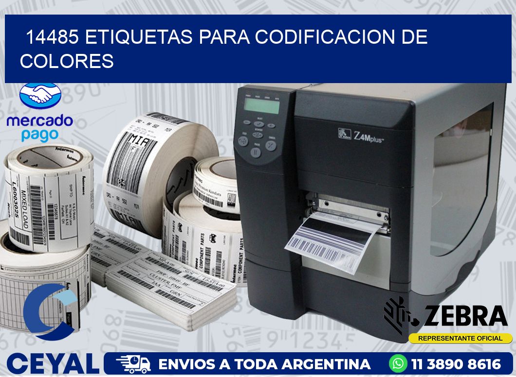 14485 ETIQUETAS PARA CODIFICACION DE COLORES