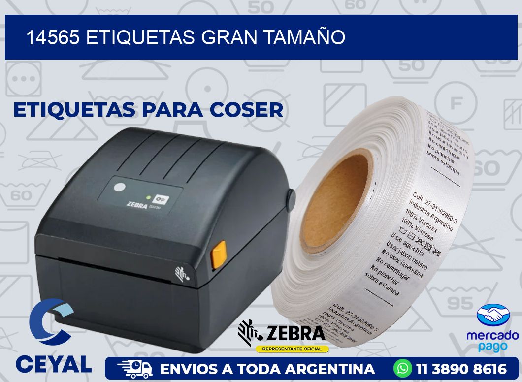 14565 ETIQUETAS GRAN TAMAÑO