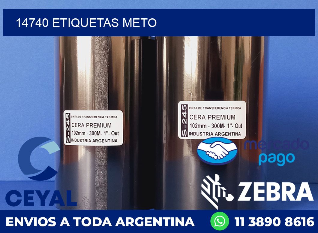 14740 ETIQUETAS METO