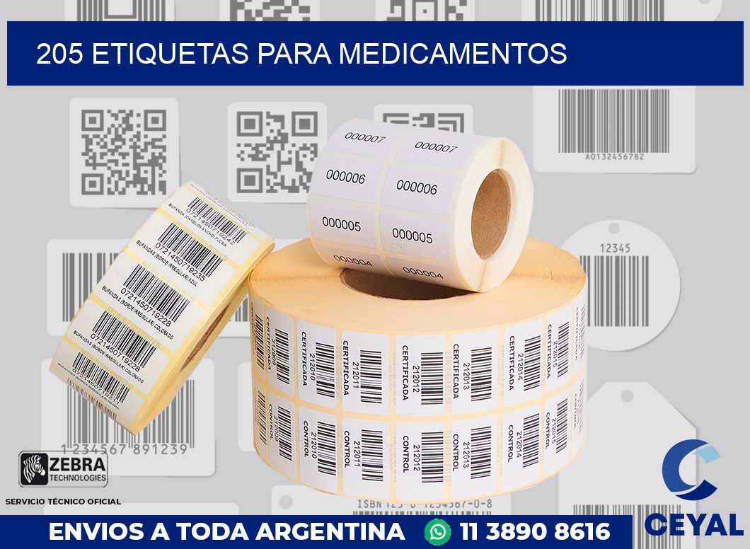 205 ETIQUETAS PARA MEDICAMENTOS