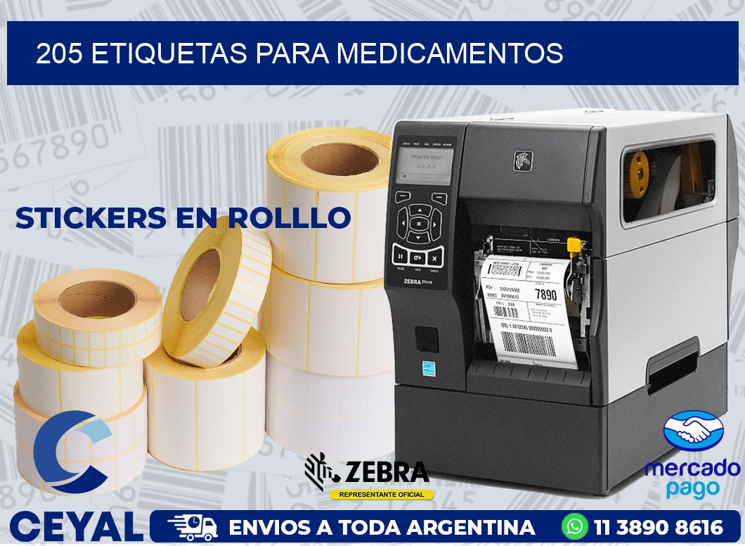 205 ETIQUETAS PARA MEDICAMENTOS