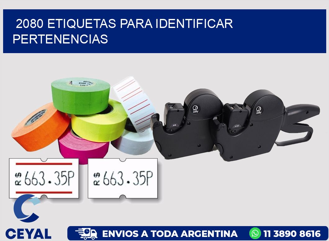 2080 ETIQUETAS PARA IDENTIFICAR PERTENENCIAS