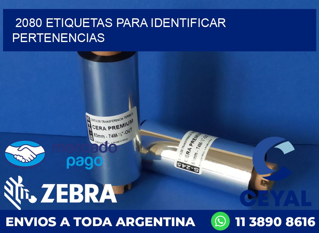 2080 ETIQUETAS PARA IDENTIFICAR PERTENENCIAS