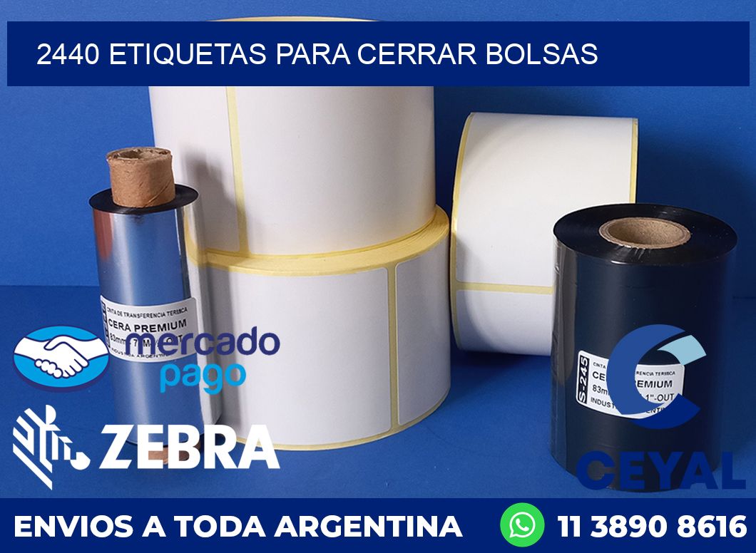 2440 ETIQUETAS PARA CERRAR BOLSAS