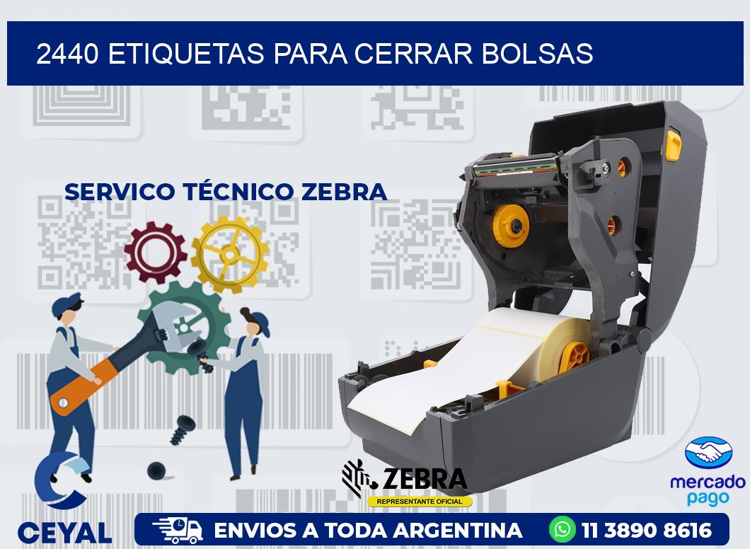 2440 ETIQUETAS PARA CERRAR BOLSAS
