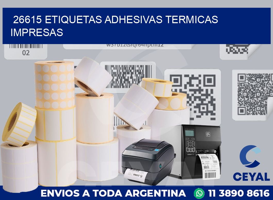 26615 ETIQUETAS ADHESIVAS TERMICAS IMPRESAS